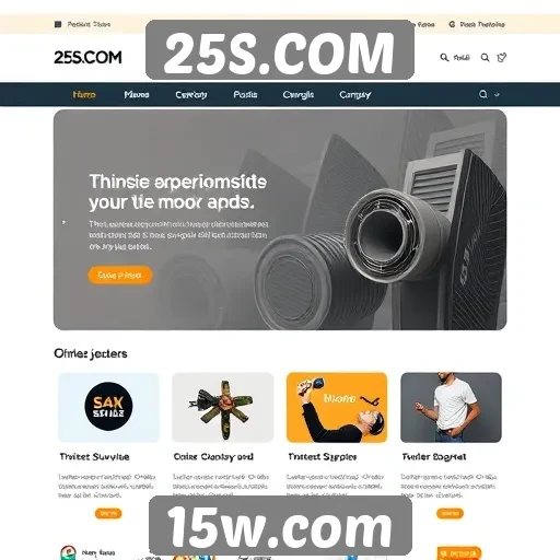 Características do design do site 25S.COM